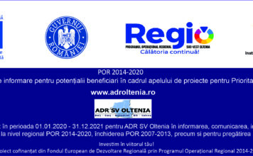ADR Sud-Vest Oltenia organizează seminare online de informare pentru potențialii beneficiari în cadrul apelului de proiecte pentru Prioritatea de investiții 2.2