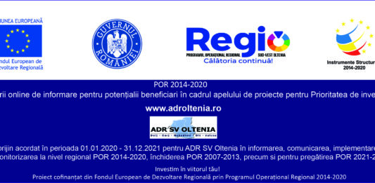 ADR Sud-Vest Oltenia organizează seminare online de informare pentru potențialii beneficiari în cadrul apelului de proiecte pentru Prioritatea de investiții 2.2