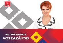 Lia Olguța Vasilescu: „Pe 1 decembrie, votează PSD la alegerile parlamentare!“